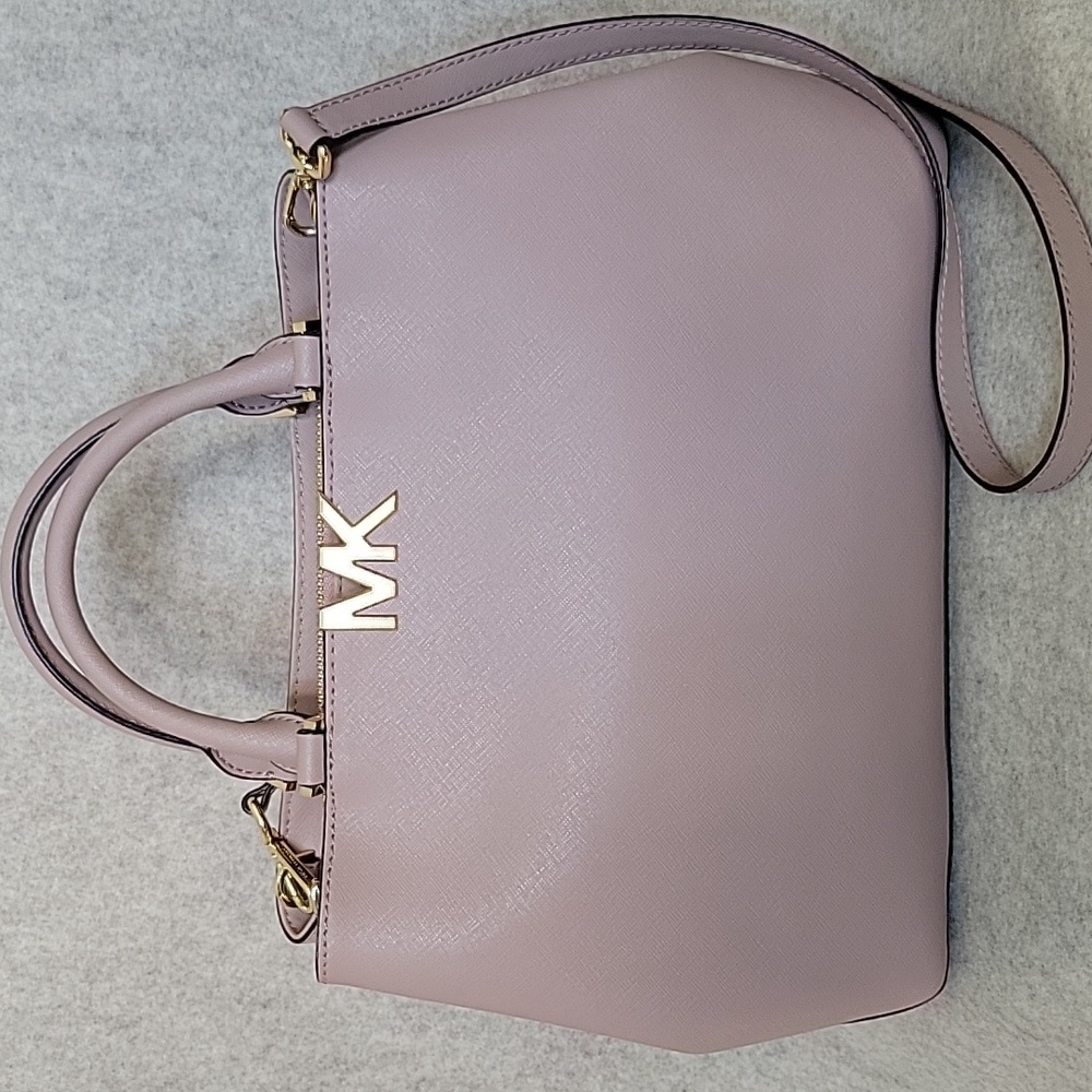MICHAEL KORS FLORENCE MD Satchel Ballet Pink Leather Satchel Shoulder Bag.